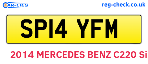 SP14YFM are the vehicle registration plates.