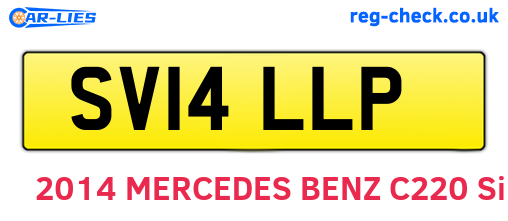 SV14LLP are the vehicle registration plates.