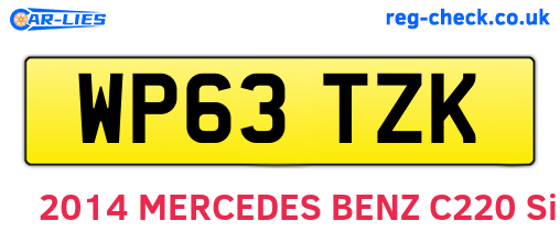 WP63TZK are the vehicle registration plates.