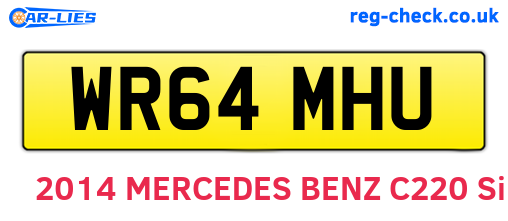 WR64MHU are the vehicle registration plates.