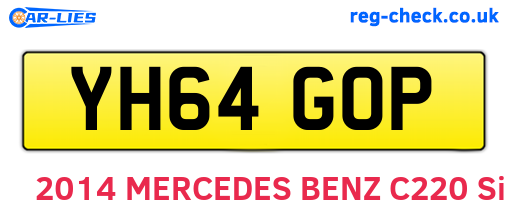 YH64GOP are the vehicle registration plates.