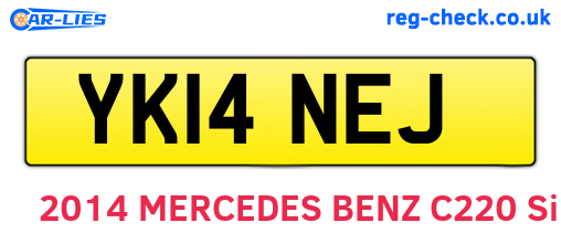 YK14NEJ are the vehicle registration plates.