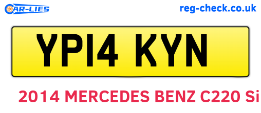 YP14KYN are the vehicle registration plates.