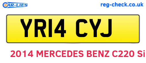 YR14CYJ are the vehicle registration plates.