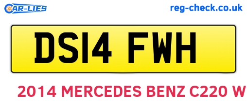 DS14FWH are the vehicle registration plates.