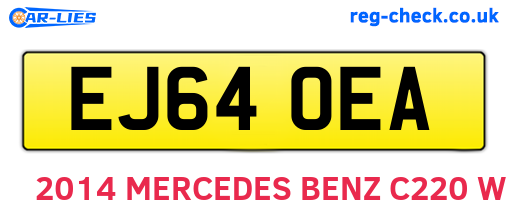EJ64OEA are the vehicle registration plates.