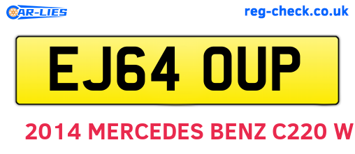 EJ64OUP are the vehicle registration plates.