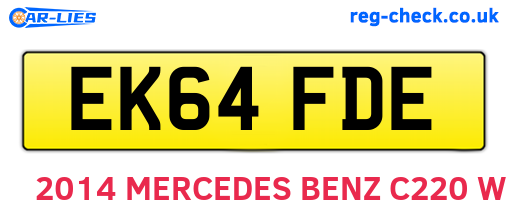 EK64FDE are the vehicle registration plates.