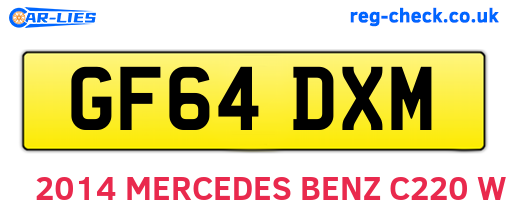 GF64DXM are the vehicle registration plates.