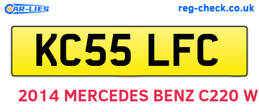 KC55LFC are the vehicle registration plates.