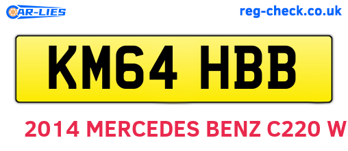 KM64HBB are the vehicle registration plates.