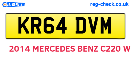 KR64DVM are the vehicle registration plates.