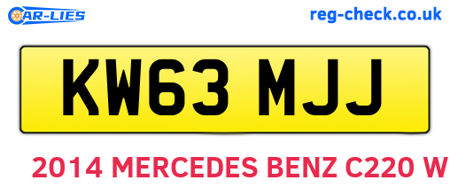 KW63MJJ are the vehicle registration plates.