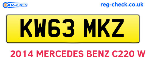 KW63MKZ are the vehicle registration plates.
