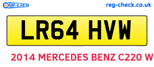 LR64HVW are the vehicle registration plates.