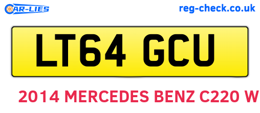 LT64GCU are the vehicle registration plates.