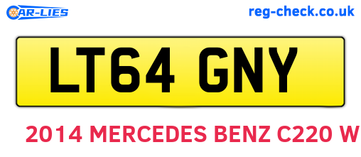 LT64GNY are the vehicle registration plates.
