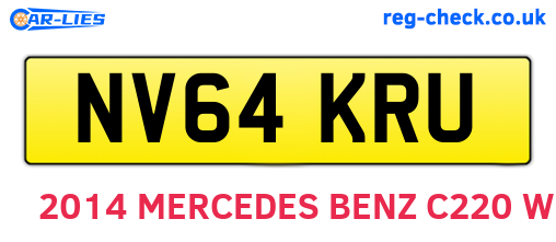 NV64KRU are the vehicle registration plates.