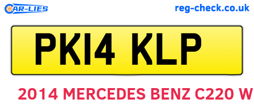PK14KLP are the vehicle registration plates.