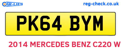 PK64BYM are the vehicle registration plates.