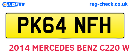 PK64NFH are the vehicle registration plates.
