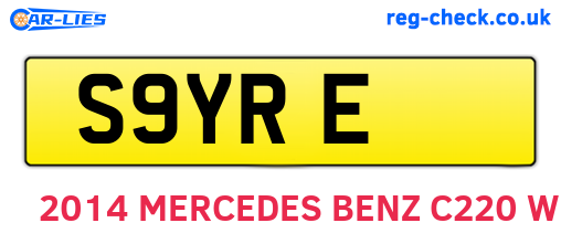 S9YRE are the vehicle registration plates.