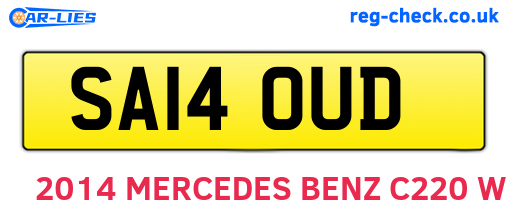 SA14OUD are the vehicle registration plates.
