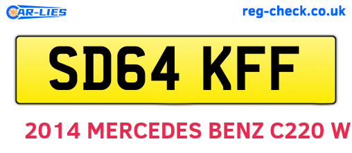 SD64KFF are the vehicle registration plates.