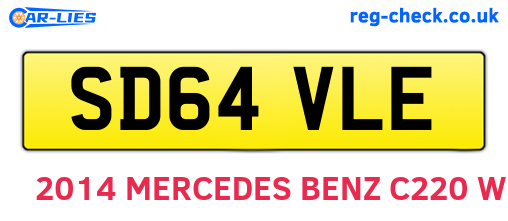 SD64VLE are the vehicle registration plates.