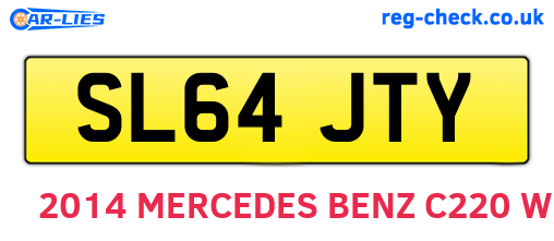 SL64JTY are the vehicle registration plates.