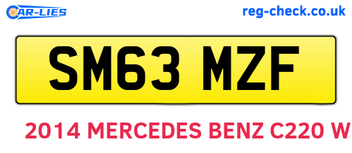SM63MZF are the vehicle registration plates.