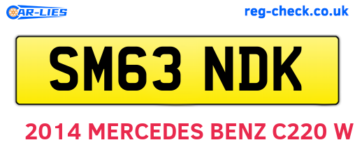SM63NDK are the vehicle registration plates.