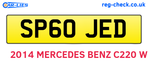 SP60JED are the vehicle registration plates.