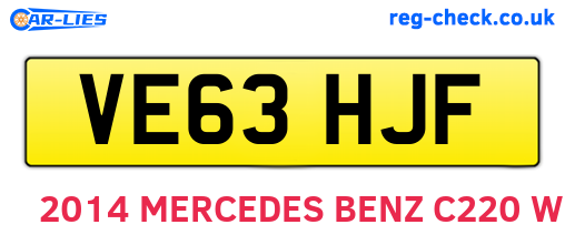 VE63HJF are the vehicle registration plates.