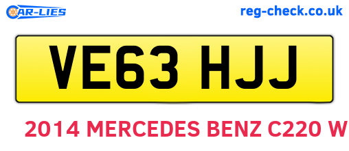 VE63HJJ are the vehicle registration plates.