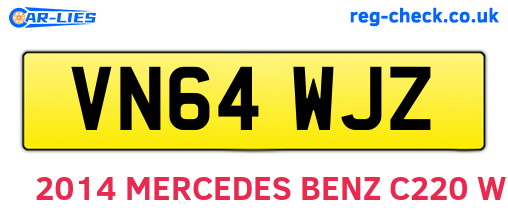 VN64WJZ are the vehicle registration plates.