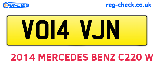 VO14VJN are the vehicle registration plates.