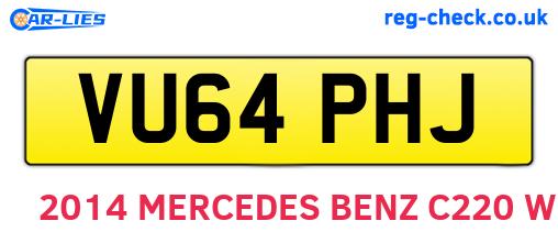 VU64PHJ are the vehicle registration plates.