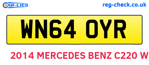 WN64OYR are the vehicle registration plates.