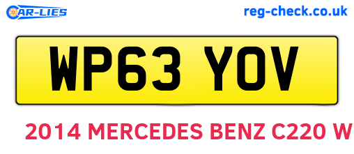WP63YOV are the vehicle registration plates.