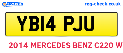 YB14PJU are the vehicle registration plates.