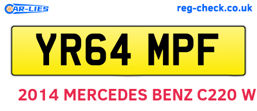 YR64MPF are the vehicle registration plates.