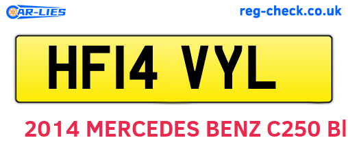 HF14VYL are the vehicle registration plates.