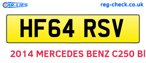 HF64RSV are the vehicle registration plates.