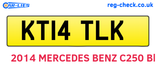 KT14TLK are the vehicle registration plates.