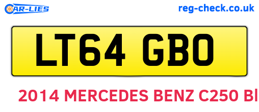 LT64GBO are the vehicle registration plates.