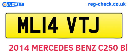 ML14VTJ are the vehicle registration plates.