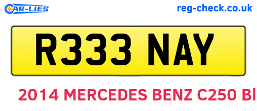 R333NAY are the vehicle registration plates.