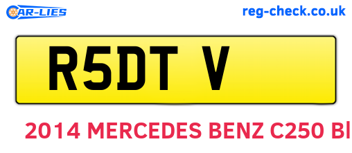 R5DTV are the vehicle registration plates.