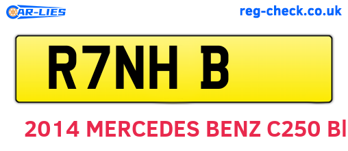 R7NHB are the vehicle registration plates.